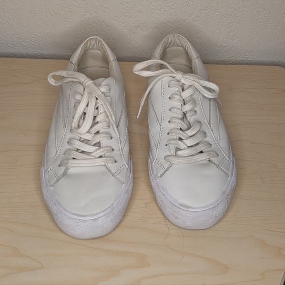 Madewell White Leather Lace-Up Sneakers - Picture 2 of 8